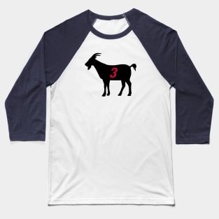 MIA GOAT - 3 - White Baseball T-Shirt